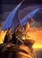 Warhammer, un dragon bleu et ses cavaliers