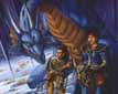 Warhammer, un dragon bleu et sa cavalière