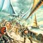 Warhammer, un dragon blanc s'attaque à des navires